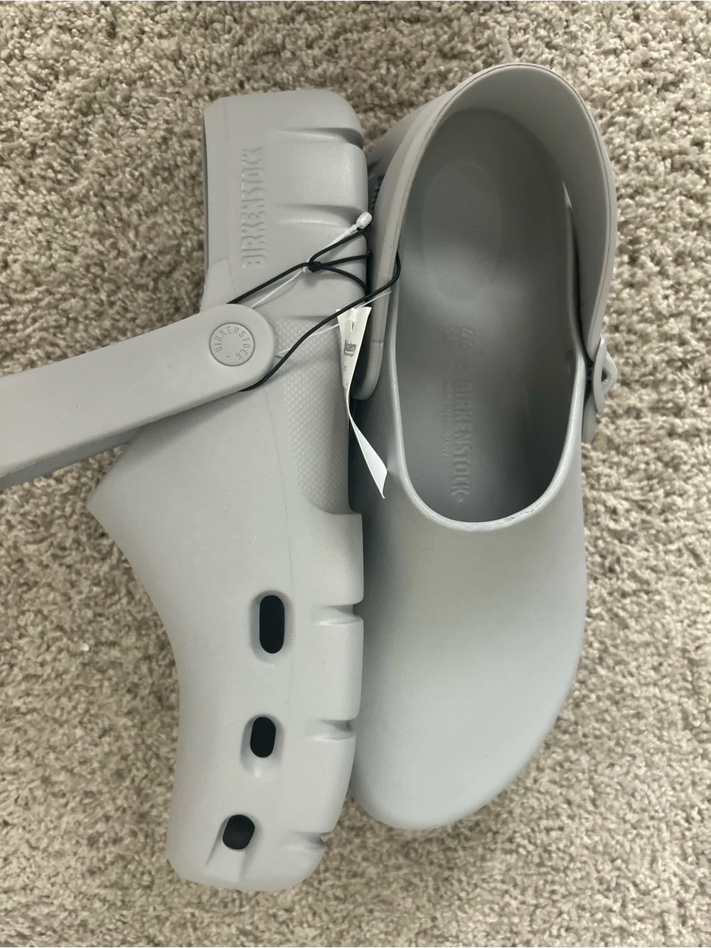 Birkenstock Gray Clog Sandals Adjustable Buckle Strap EU 44 US 11